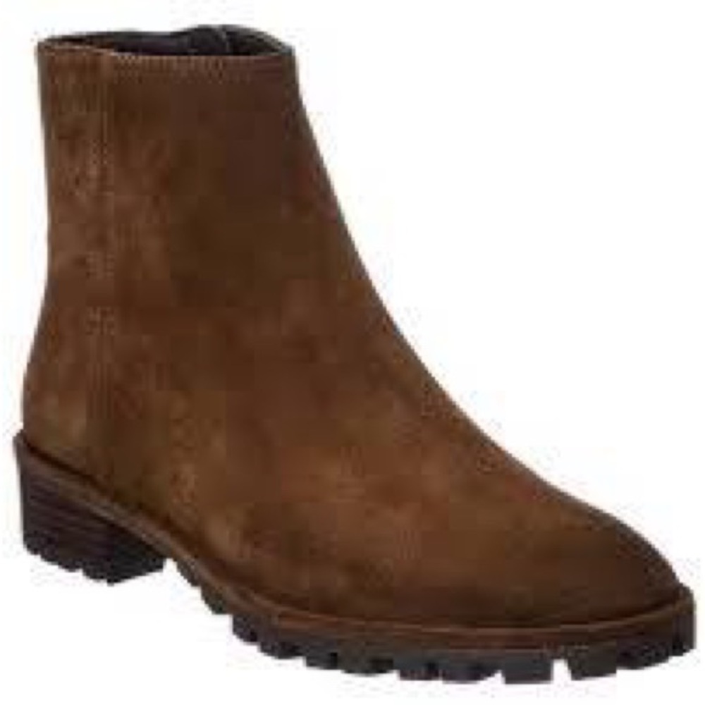 Stuart Weitzman 5 Brown Maelie Suede Booties